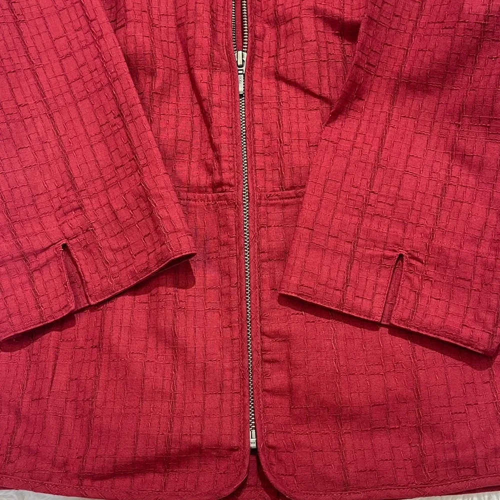 Christopher & Banks Deep Red ZIP UP  Jacket SIZE M - Picture 9 of 10